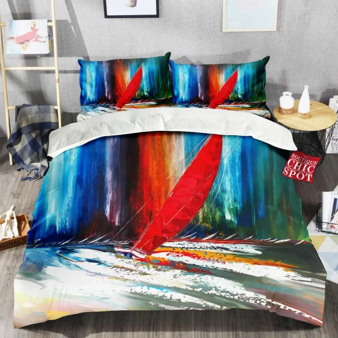 Boat Abstract Bedding Set