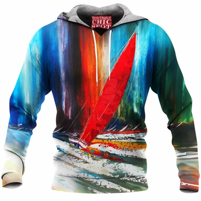 Boat Abstract Fleece Hoodie