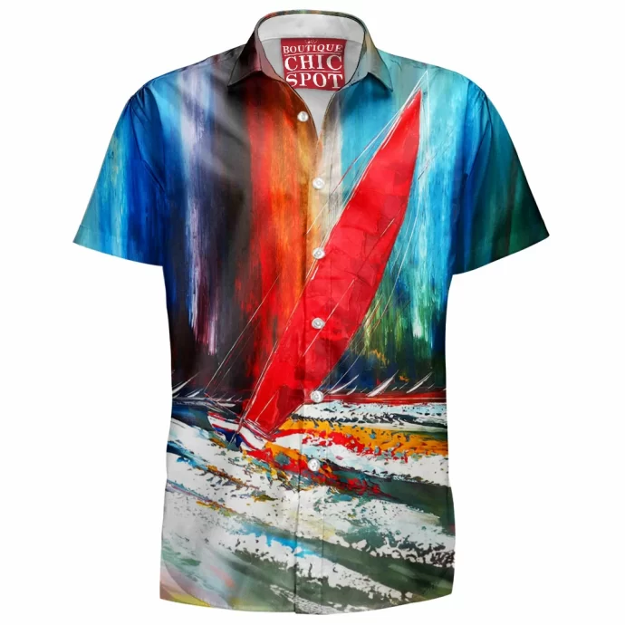 Boat Abstract Hawaiian Shirt