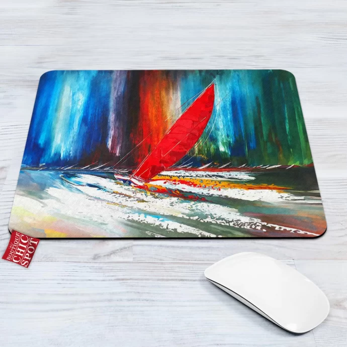 Boat Abstract Mouse Pad