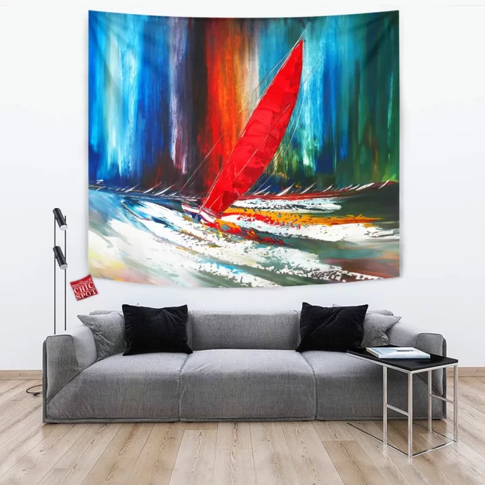 Boat Abstract Tapestry