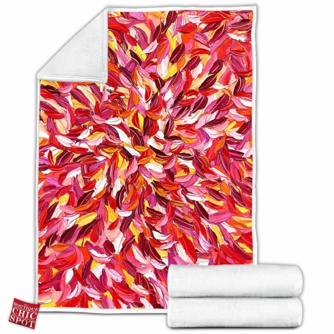 Leaf Abstract Fleece Blanket