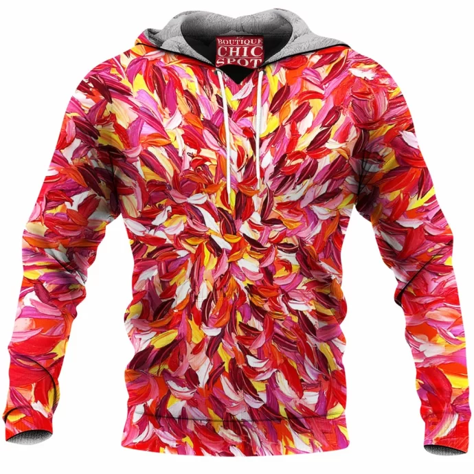 Leaf Abstract Fleece Hoodie