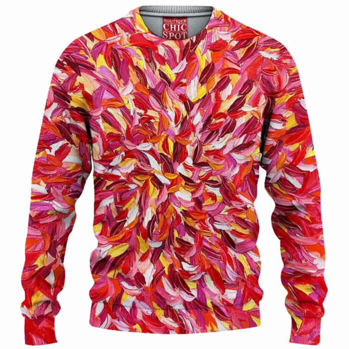 Leaf Abstract Knitted Sweater