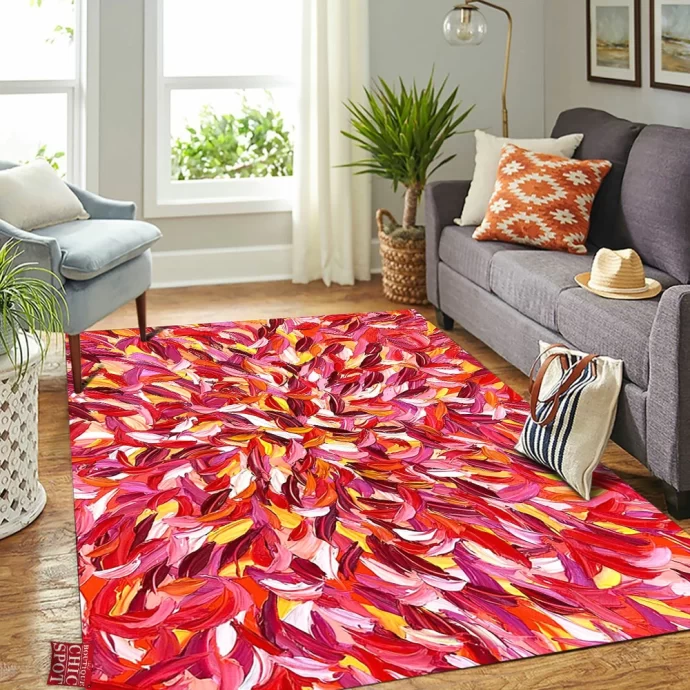 Leaf Abstract Rectangle Rug