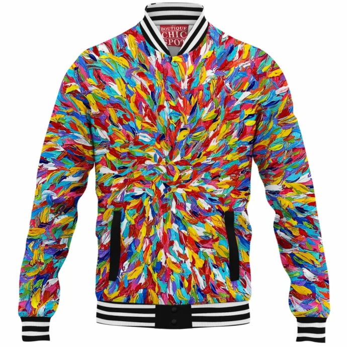 Multiple Flowers Baseball Jacket