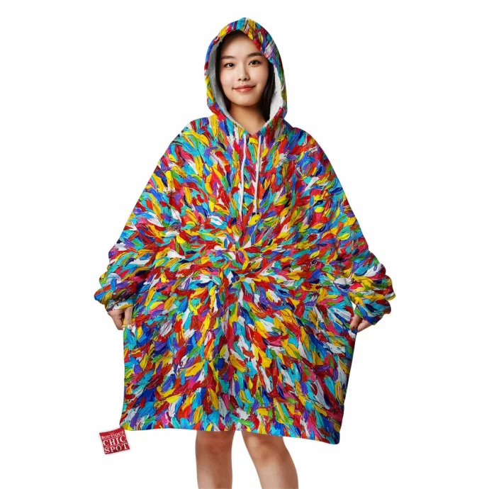 Multiple Flowers Blanket Hoodie