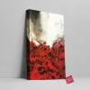 White and Red Canvas Wall Art