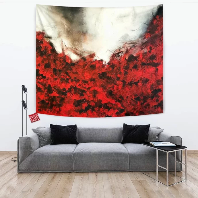 White and Red Tapestry