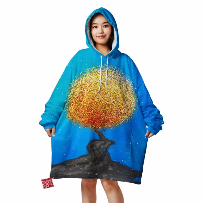 Yellow Tree Blanket Hoodie