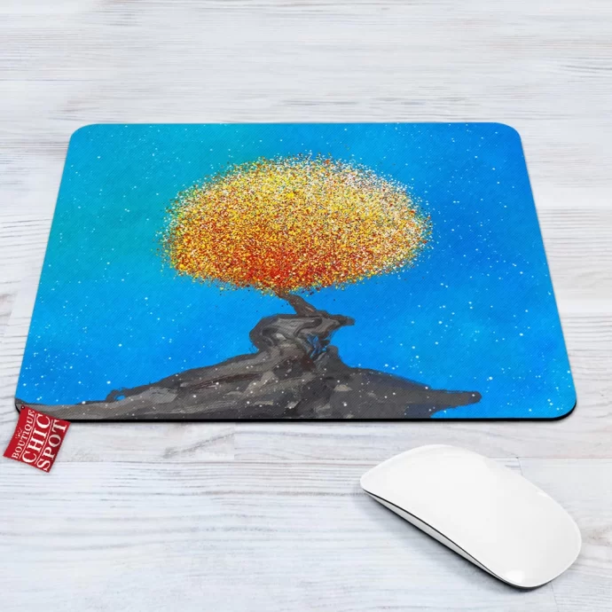 Yellow Tree Mouse Pad