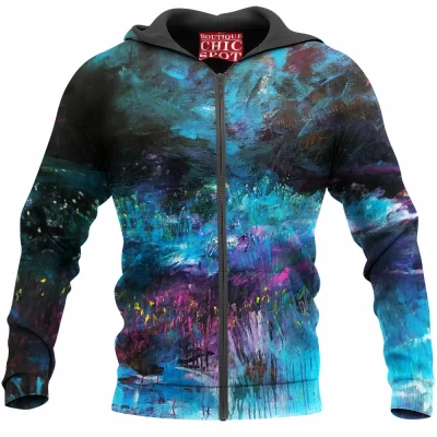 Abstract Zip-Hoodie