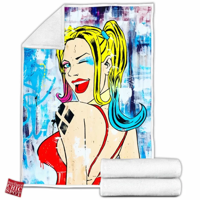 Harley Quinn Fleece Blanket