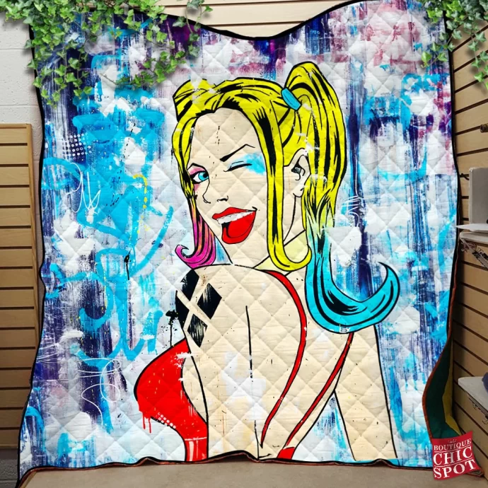 Harley Quinn Quilt Blanket