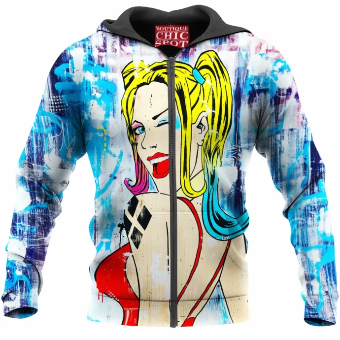 Harley Quinn Zip Hoodie