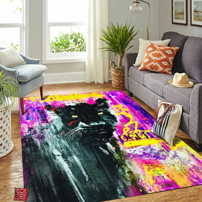 Black Panther Rectangle Rug