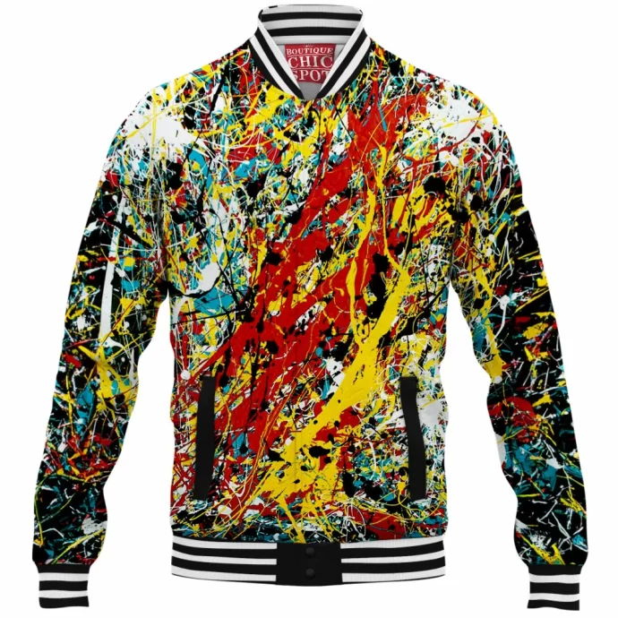 Large Abstract Baseball Jacket