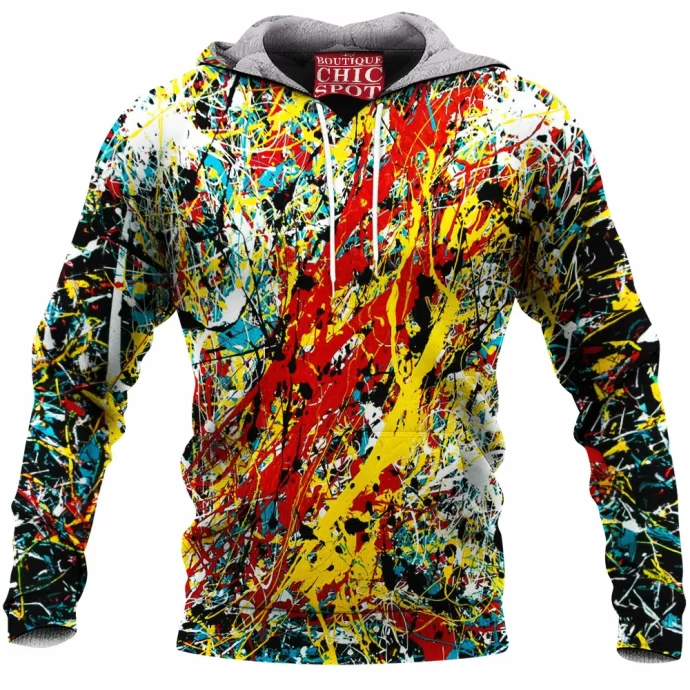 Large Abstract Fleece Hoodie