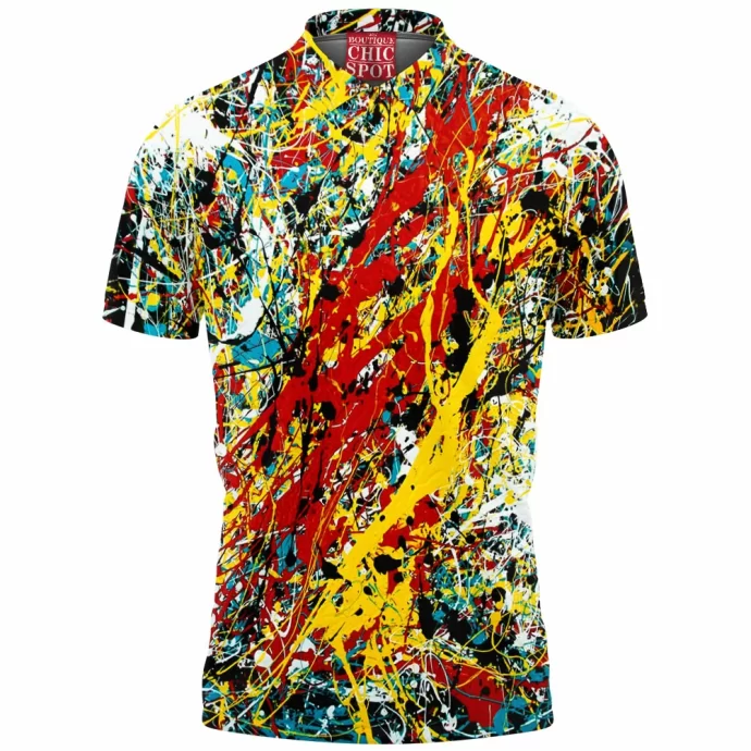 Large Abstract Polo Shirt