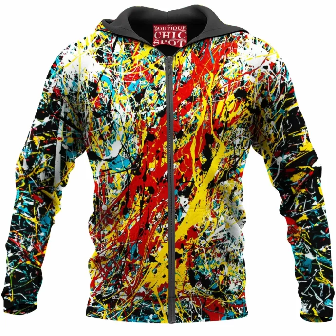 Large Abstract Zip Hoodie