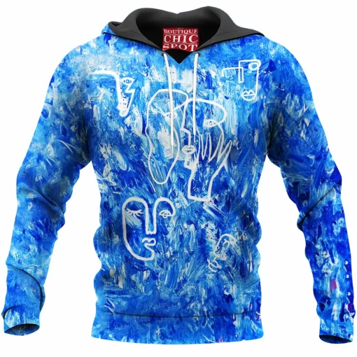 Blue Abstract Hoodie