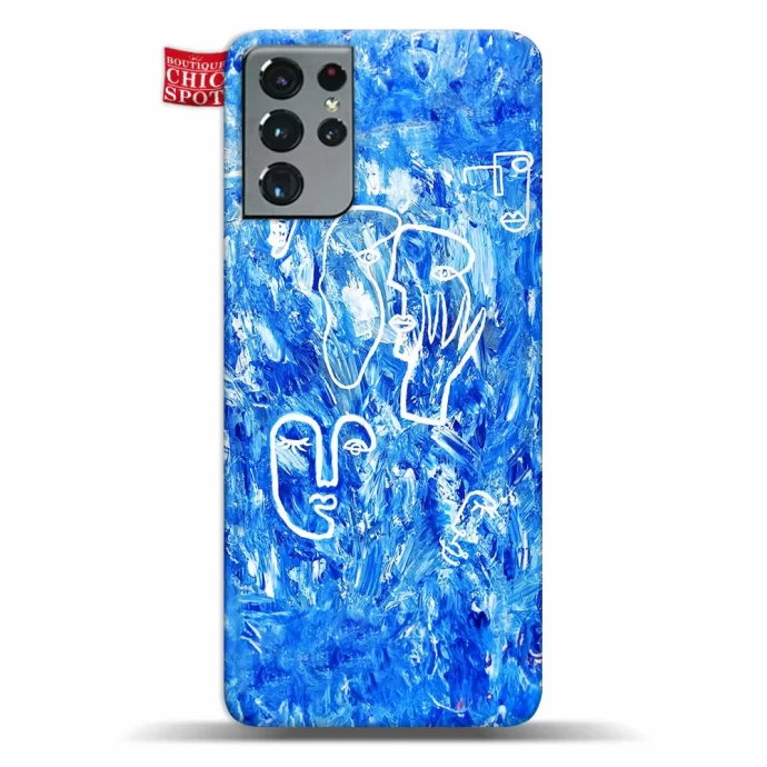 Blue Abstract Phone Case Samsung