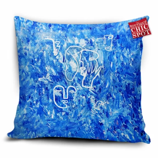 Blue Abstract Pillow Cover