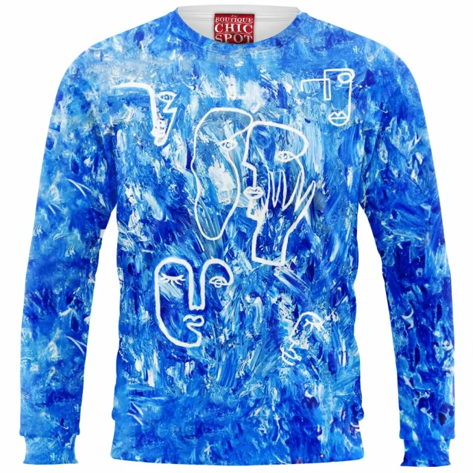 Blue Abstract Sweatshirt