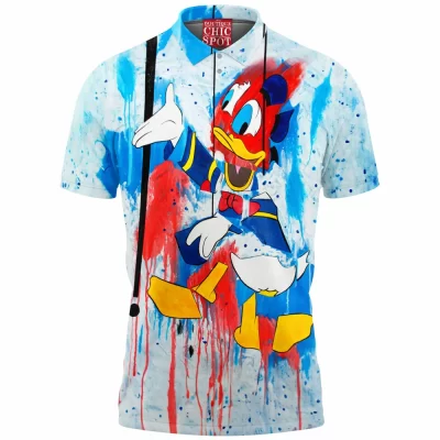 Animation Polo Shirt, Donald Duck Polo Shirt, Disney Polo Shirt