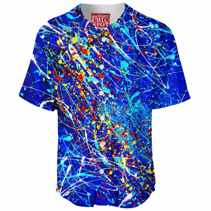 Blue Abstract Baseball Jersey