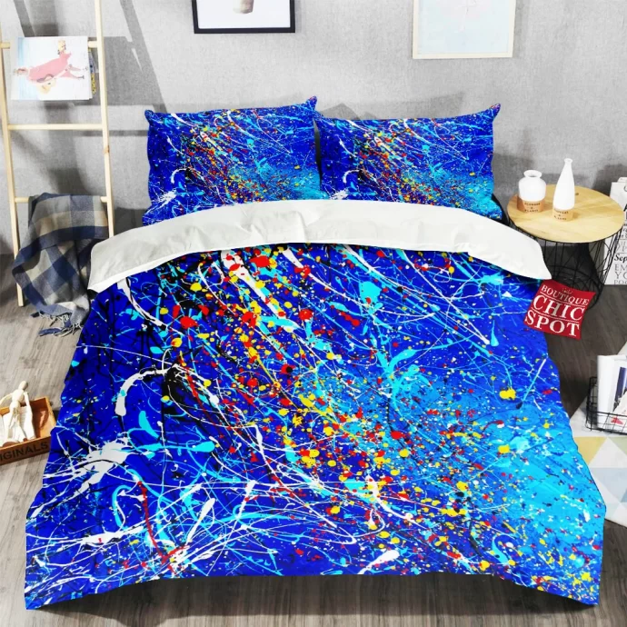 Blue Abstract Bedding Set