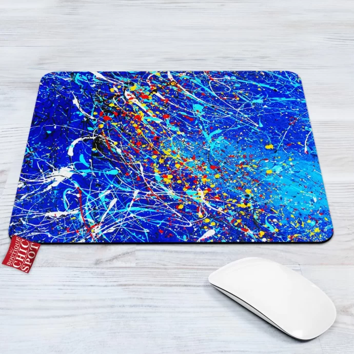 Blue Abstract Mouse Pad