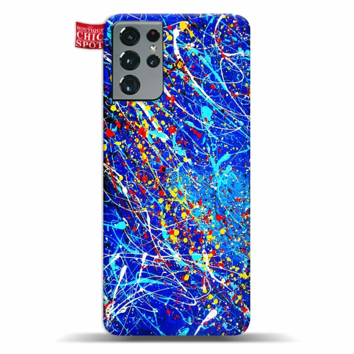 Blue Abstract Phone Case Samsung