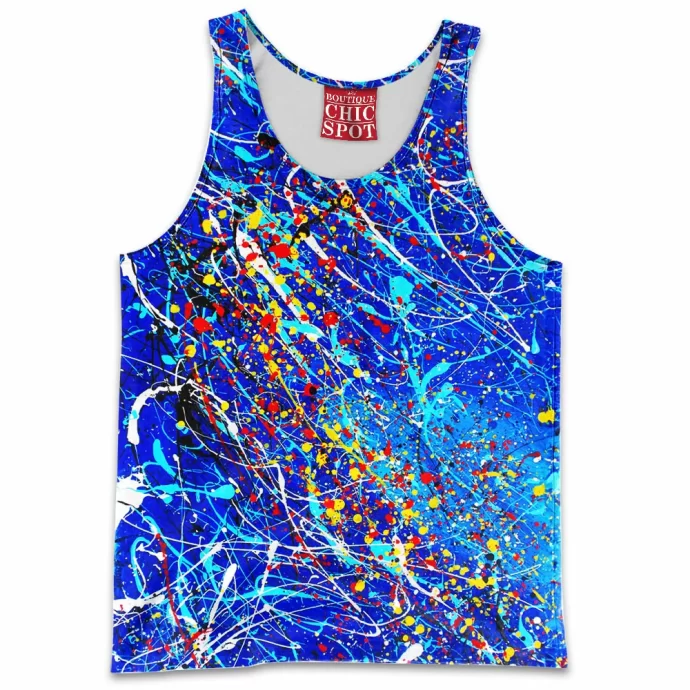 Blue Abstract Tank Top