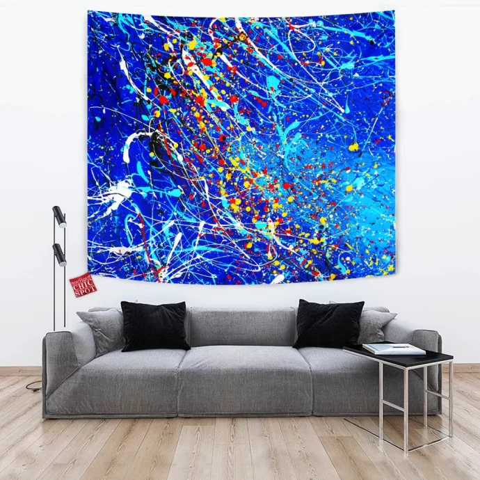 Blue Abstract Tapestry