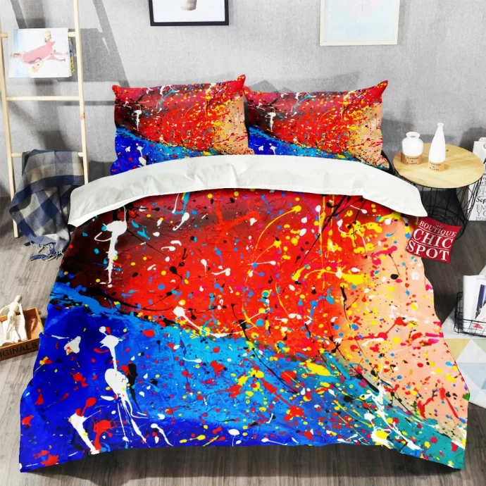 Red and Blue Bedding Set