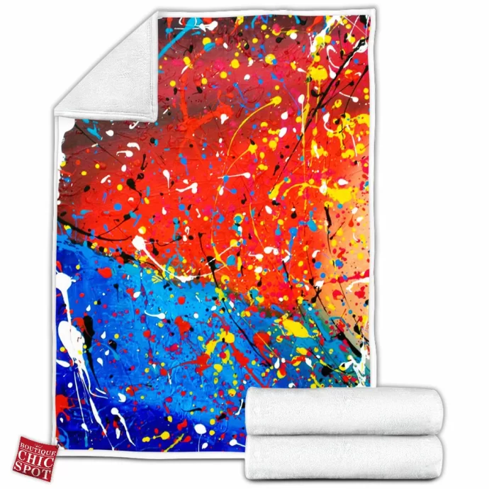 Red and Blue Fleece Blanket