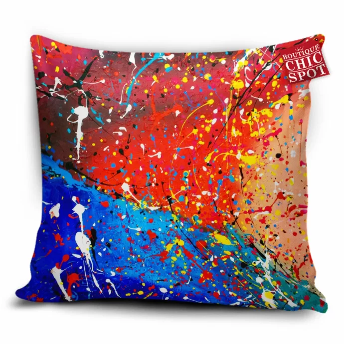 Red and Blue Pillow Cover