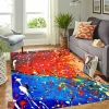 Red and Blue Rectangle Rug