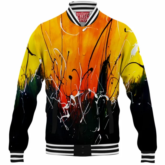 Yellow and Black Baseball Jacket