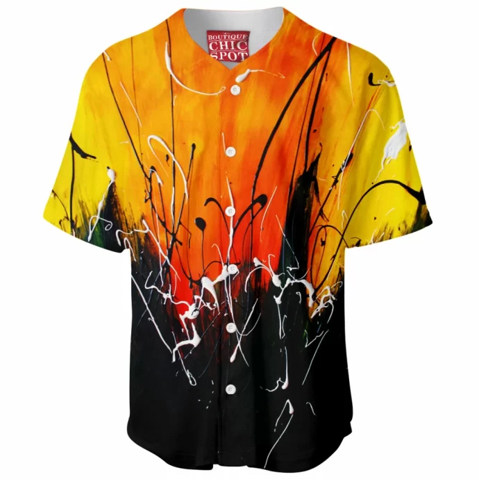 Yellow and Black Baseball Jersey