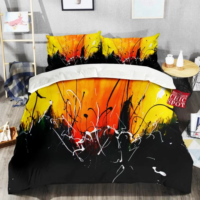 Yellow and Black Bedding Set