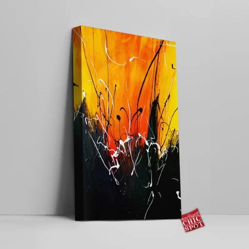 Yellow and Black Canvas Wall Art