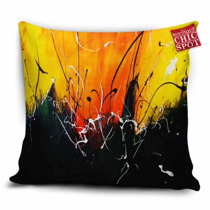 Yellow and Black Pillow Cover