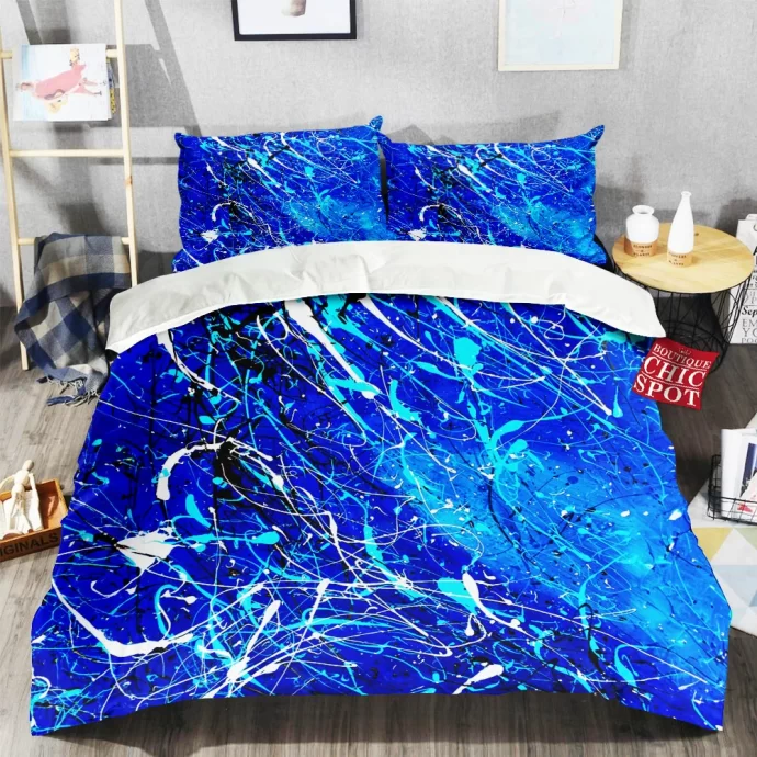 Dripping Blue Bedding Set