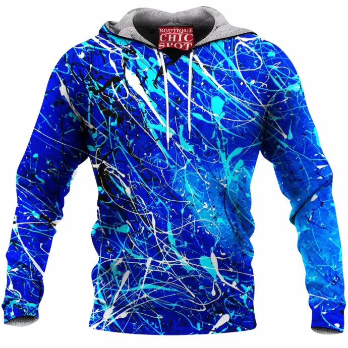 Dripping Blue Fleece Hoodie