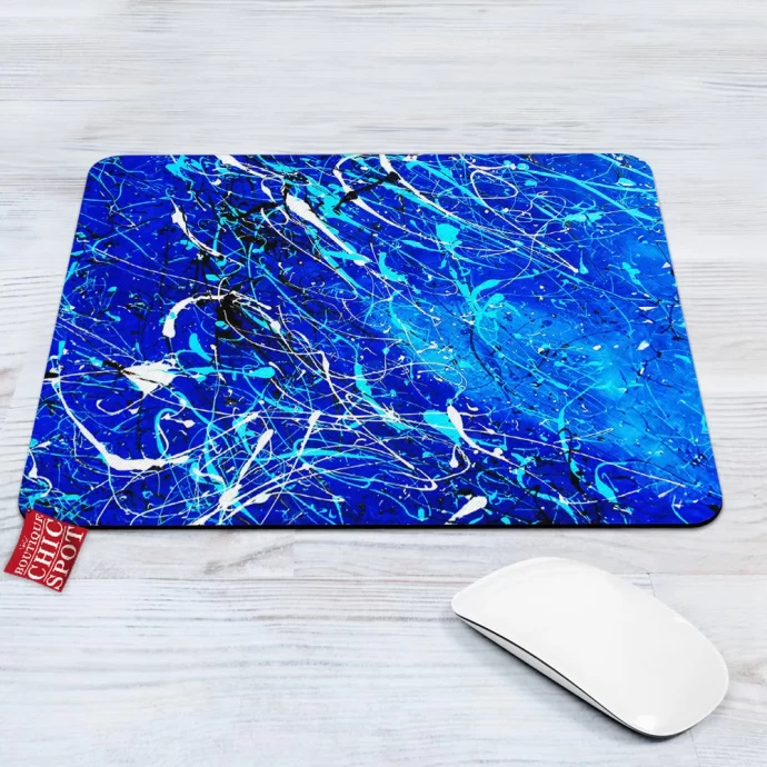 Dripping Blue Mouse Pad