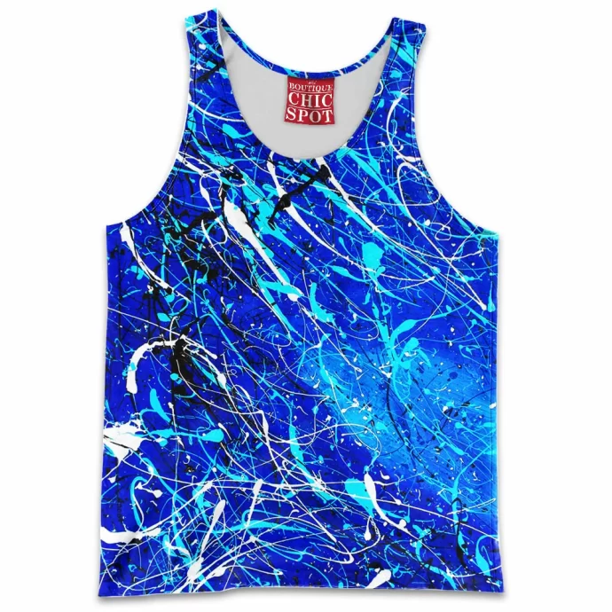 Dripping Blue Tank Top