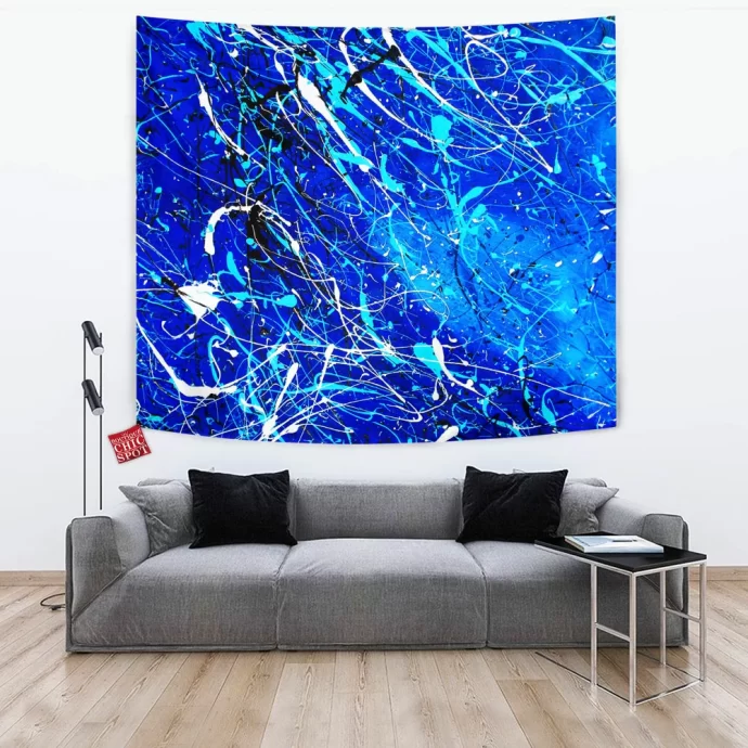 Dripping Blue Tapestry