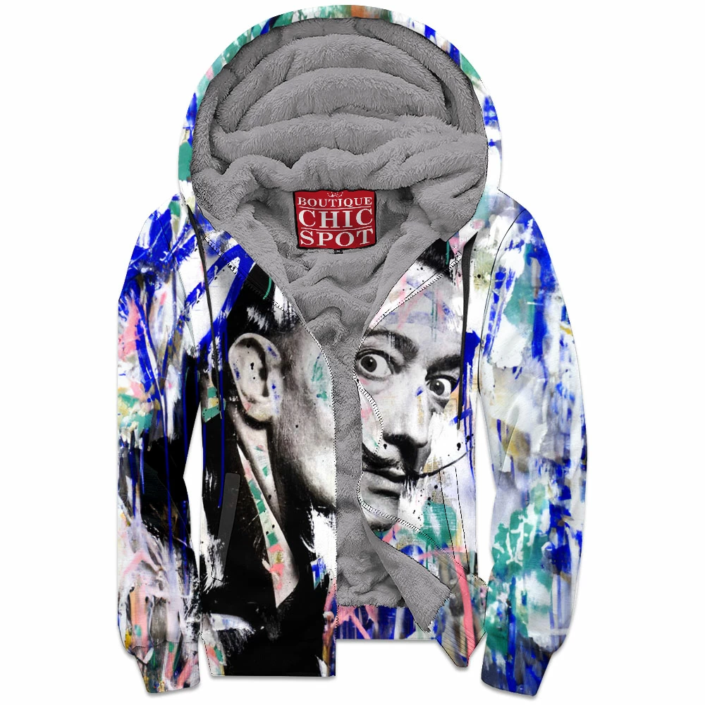 Salvador Dali Zip-Fleece-Hoodie 1 D HANG Boutique 7793 Zip Fleece Hoodie